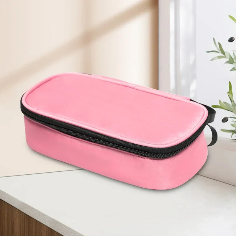 NNEOBA 5-Color Insulin Cooling Bag Portable Diabetic Pill Protector (Pink)